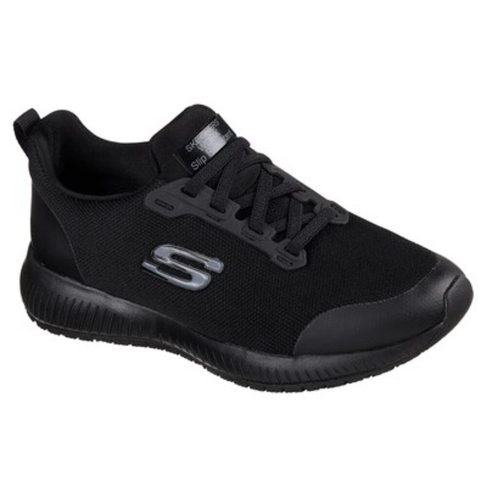 Skechers - Womens Squad Sr - Shoe, size 8W US womens, color black.